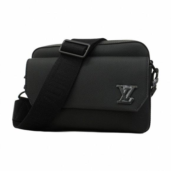 Louis Vuitton LV Aerogramme Fastline Shoulder Bag M22482 Black Men's - Picture 1 of 7
